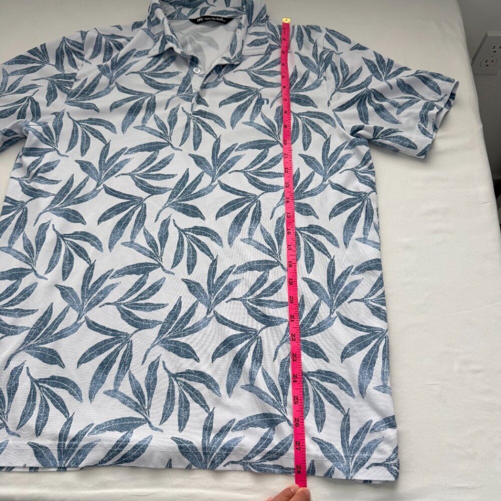TravisMathew Polo Shirt Mens Large Leaf Print Golf Casual Short Sleeve - Picture 4 of 6